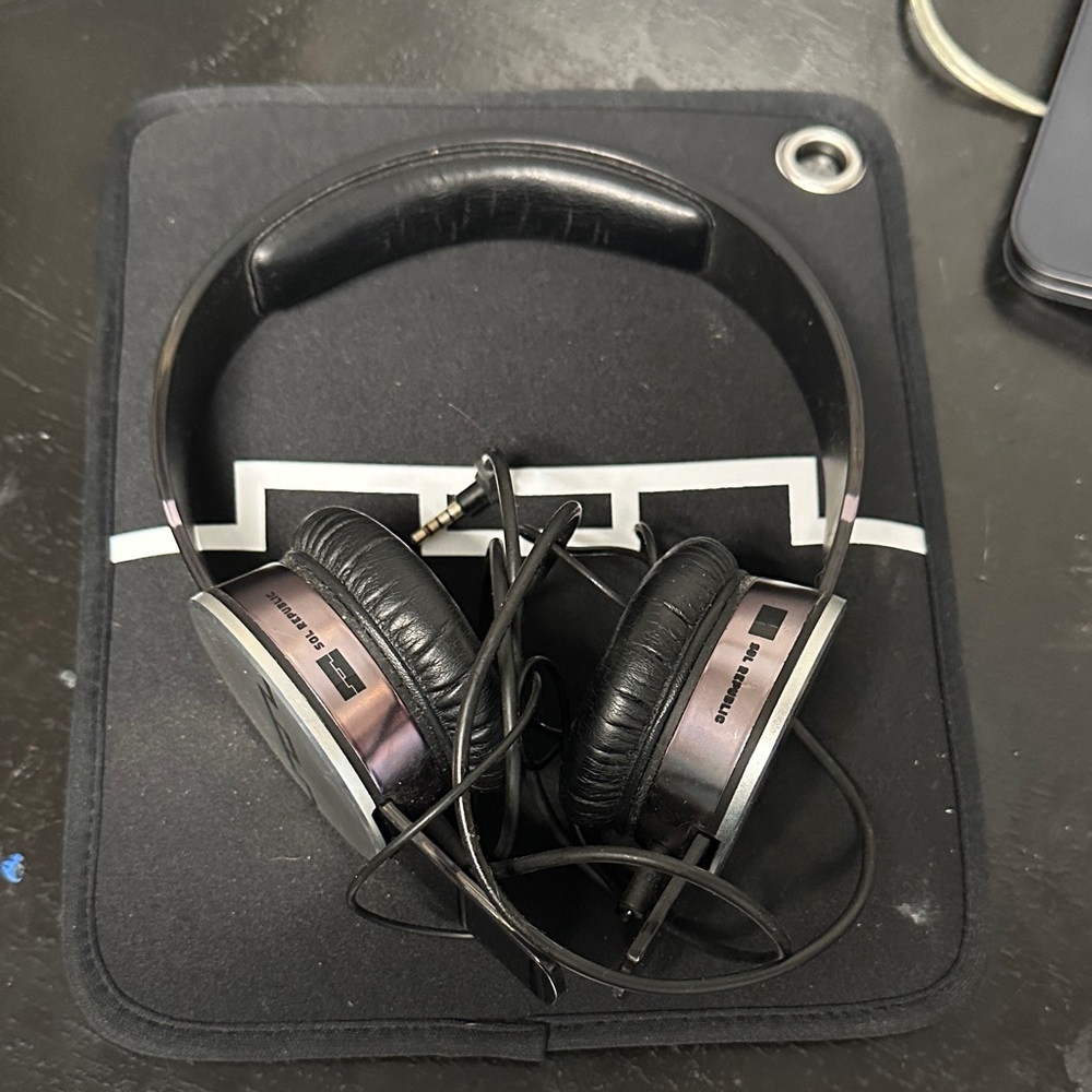 Sol Republic Black and Silver Over-Ear Headphones